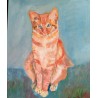 Chat rouge 50*40cm