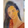 Aquarelle Portrait d'une Marocaine 30*42cm